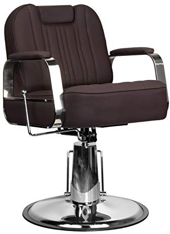 Activeshp Rufo Friseurstuhl Friseursessel Barberstuhl Bedienungsstuhl Friseureinrichtung Braun| 360 Grad drehbar | höhenverstellbar mit hydraulikpumpen |