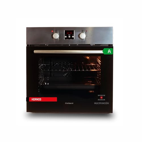 Corberó - Horno Multifunción | 2600W | CCHV659MXG | 8 Programas | Display Digital | Cristal Negro/Inox | 60x60x58 cm | 69L | Eficiencia Energética A | Gris | Acero Inoxidable