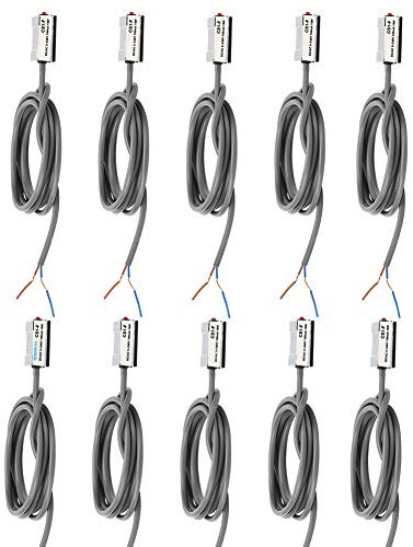 Interruttore magnetico 10 pezzi, interruttore reed con sensore magnetico 10 W, interruttore a induzione magnetica con interruttore magnetico a cilindro, per SI SU SC JSI MI MA50-63