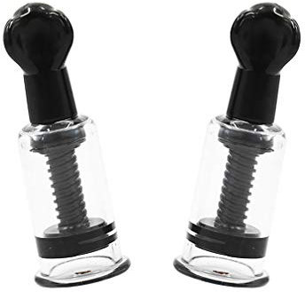 AROROMI Extra starke Saugkraft Nippel Sucker Twist Nippelsauger Set Brustwarzensauger Ø 2.5cm Klitoris Sauger Nippelsauger Brustwarzen Bondage Stimulation Sauger für Flache Nippel 1 Paar (2 Stück)