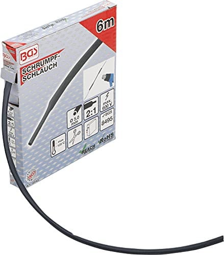 BGS 6848 | Boîte de gaines thermorétractables | noires | Ø 5 mm | 6 m