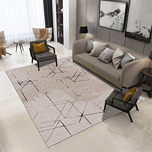 RUGMRZ Joop Teppich grau Wohnzimmer Teppich grau Fuzzy dünne Linie Design Anti-Milbe Teppich langlebig Outdoor Teppich Für Terrasse 120 x 180 cm Teppich XXL 3ft 11.2''X5ft 10.9''