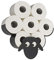 Novelty Black Metal Sheep Toilet Roll Holder, Wall Mounted Free Standing Animal Toilet Roll Paper Holder Bathroom Loo Roll Storage, Accessories Decorative Home Decor Indoor Storage Loo Roll Holder