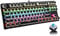 Hisxus Mechanical Gaming Keyboard,87 Key Retro Punk Typewriter-Style,Blue Switch Rainbow Backlit Keyboard,Anti-Ghosting, USB Wired, for PC Laptop Desktop Computer, for Game and Office (black)