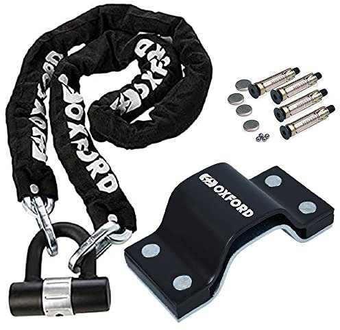 Oxford Products OF159 1.5m Heavy Duty Chain Lock + LK404 Oxford Anchorforce Ground Anchor