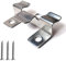100 Pcs Composite Decking Clips, Fastener Board Clip Stainless Steel, Composite Decorative Plate Hidden Fixing Fastener Metal Clip with Black Screw Flush Mounting Bracket