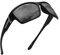 JIM HALO Polarisierte Sonnenbrille für Männer und Frauen, Wrap-Around-Sprot-Sonnenbrille zum Radfahren Angeln Fahren Schwarz/Grau