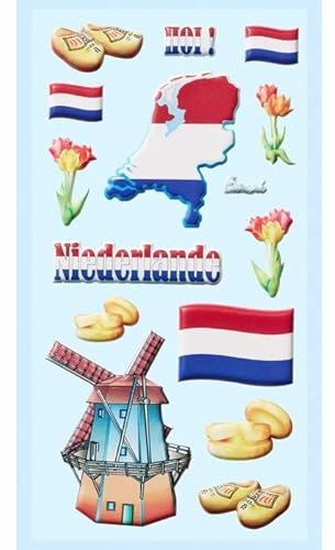 NEU SOFTY 3-D Sticker/Aufkleber, Niederlande/Holland, 1 Bogen