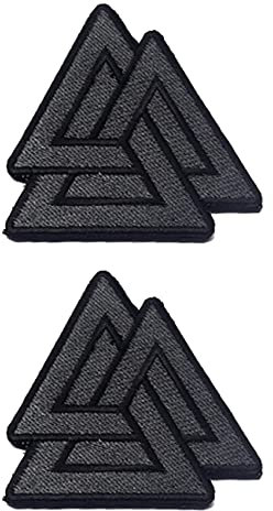 AliPlus Wikinger Valknut Patches Morale Patch Haken und Schlaufe, 2 Stück