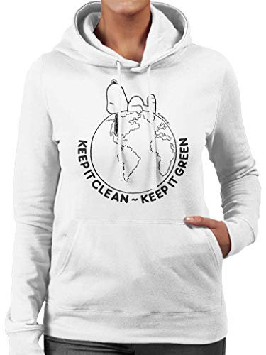 All+Every Peanuts Snoopy Lying Down On Earth Women's Hooded Sweatshirt