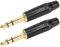PNGKNYOCN Fiches stéréo 1/4, 6,35 mm, connecteur audio TRS plaqué or pour remplacer la prise usée sur le câble (lot de 2)