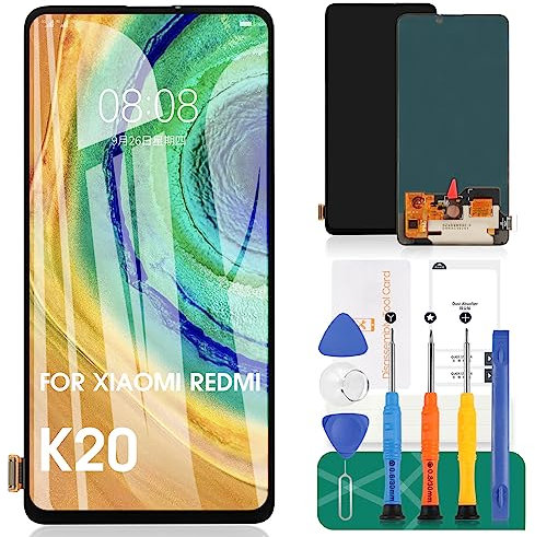 OLED para Xiaomi Mi 9T Pantalla LCD Mi 9T Pro Reemplazo de Pantalla para Xiaomi Redmi K20 Pantalla LCD K20 Pro Touch digitalizador Asamblea M1903F10G Kits de reparación (con función FigerPrint)