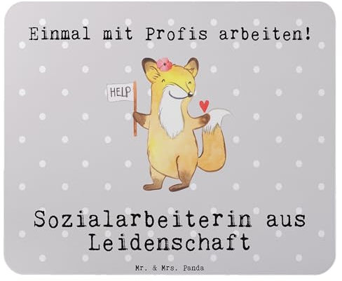 Mr. & Mrs. Panda Mauspad Sozialarbeiterin Leidenschaft - Geschenk, Designer Mauspad, Abschied, Mitarbeiter, PC Zubehör, Computer zubehör, Schenken,