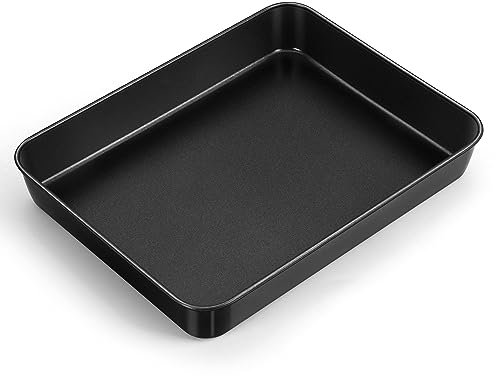 HaWare Antihaft Backblech, Edelstahl Auflaufform Tiefes Ofenblech, Rechteckiges Kuchenform Backform für Brownies/Lasagne/Auflauf, 31,6 x 24,6 x 5 cm, Rostfrei & Schwerlast, Leicht zu Reinigen