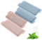 2 Pcs Thin Ice Cube Tray for Bottles, Ice Stick Tray with Lid, Easy Release Water Bottle Ice Cube Trays, Long Ice Cube Making Moulds for Cocktails Whisky Summer Drink (Pink+Blue)