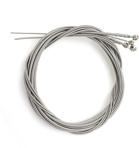 CashBeat Corde per basso elettrico a 4 corde, in acciaio inox, set di ricambio a 4 corde con estremità sferiche piccole, compatibili con basso acustico, accessori per basso a 4 corde