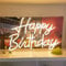 Happy Birthday Targa al neon Banner LED dimmerabile luce notturna per camera da letto, dormitorio, decorazione da parete, lampada al neon Happy Birthday, lampada decorativa per club, Natale