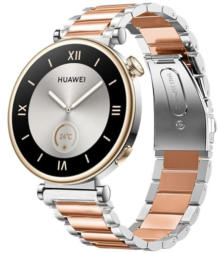 Bleushaweu Bracelet en métal classique compatible avec Huawei Watch GT 4 41 mm pour montre intelligente Huawei Watch GT 4 41 mm