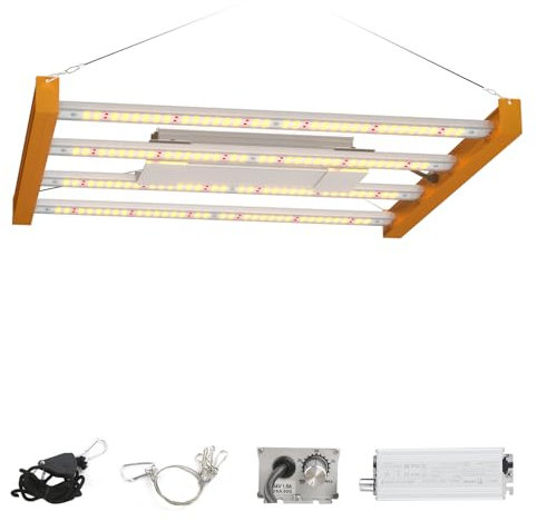 Grow Light, Pflanzenlampe LED Grow Lampe sonnenähnlichem Vollspektrum und dimmbarer Funktion für Hydroponic-Zimmerpflanzen Veg Flower (Gold)