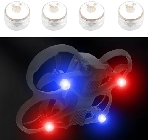 LED Stroboskop Licht Set, 4 Stück Strobe Drohne Licht Drohne Flash Nachtlicht für DJI Avata 2 Drohne Nacht Flugsignallampe Navigationslicht Suchscheinwerfer