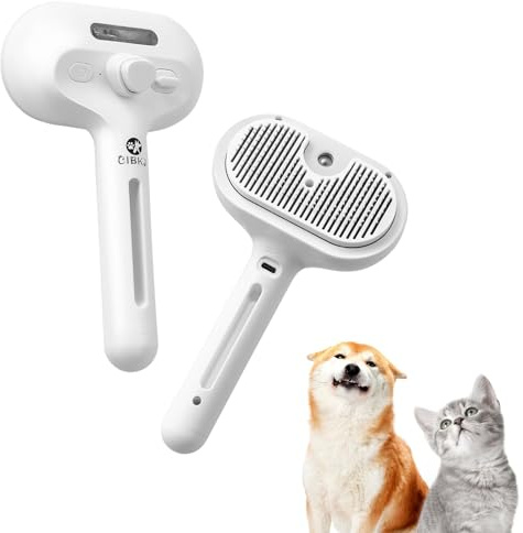 CIBKJ Cat Brush with Steam Portability Dog Steam | Furry Pet Steamy Cat Suitable for Both Long and Short-Haired Pets