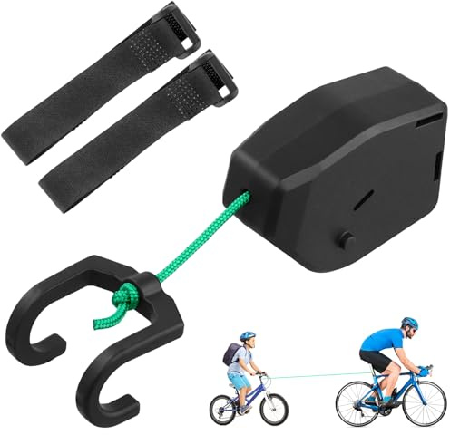 QWORK® Corde de Remorquage Vélo, Corde Tire Velo Retractable, Ceinture De Traction Bicyclette 2.5 m