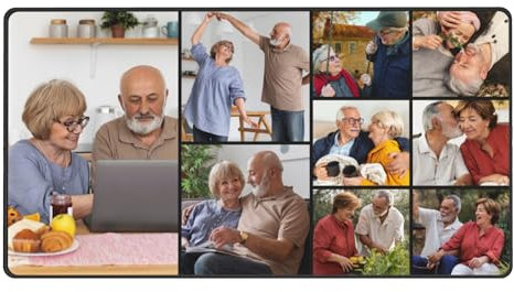 Customised Large Gaming Mouse Mats for Desk 40x75cm, Personalised Mouse Pad Printed Photo Logo Text, Design Your Own Desk Keyboard Laptop Mat with Collage 9 Images, Gifts for Birthday Christmas