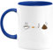 quotedazur - Mug Café Clope Caca - Bleu/Céramique
