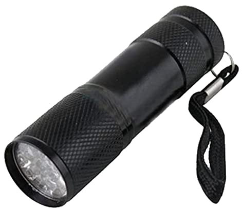 Mini Detección 9 LED UV Ultra Violeta Linterna Luz Negra Lámpara de Luz
