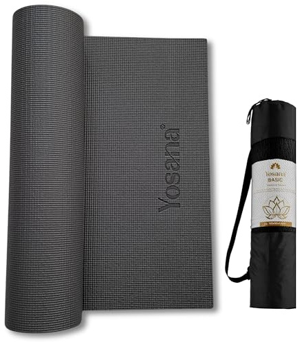 Yogamatte inkl. Tragetasche & Video Kurs I Yoga Matte rutschfest I weiche Gymnastikmatte I Sportmatte 183x60cm I Fitnessmatte I Pilatesmatte 6mm Dick