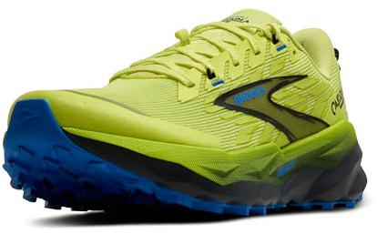 Brooks Herren Cascadia 19 Sneaker, Sunny Lime Black Blue, 46 EU
