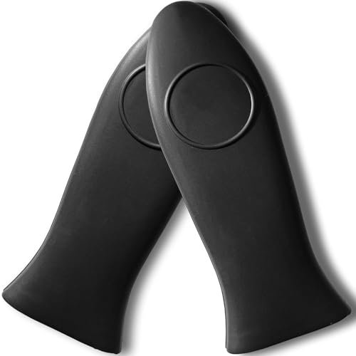 Generic Silicone Pan Handle Cover, Classic Size, Red & Black, 2 Pack