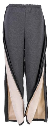 Thermo Überhose Mit Seitlichem Reißverschluss,Jogginghose Mit Weitem Bein, Reha Hose Herren,Leicht Zu Tragende Leicht Zu Tragen Und Auszuziehen Für Krankenhäuser,Häusliche Pflegehilfe Men B,M