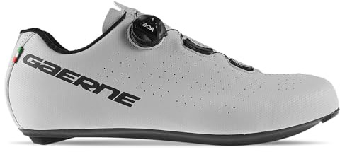 Gaerne Sprint Road Cycling Shoes - Lightweight Performance Bike Shoes with Stiff Nylon Sole, Breathable Fit & Precision Closure System for Road Cyclists - Grey - Size 47