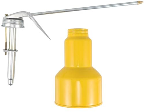 SWOOMEY Bouteille à Huile Manuelle Métal Transparent avec Bec pour Application Précise Outil Pratique pour Entretien Moteur Et Léger Et Portable