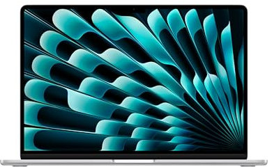 Apple MacBook Air (15, Apple M4 Chip mit 10‑Core CPU und 10‑Core GPU, 24GB Gemeinsamer Arbeitsspeicher, 512 GB) - Silber