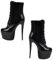 VALICLUD 1 Coppia stivaletti da donna tacchi alti per le donne scarpe sneaker tacchi con plateau col stivali Tomaia: pu artificiale Black