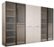 3E 3xE living.com Kleiderschrank, Sandbeige/klares Glas, 3 x 100 x 200 x 51 cm