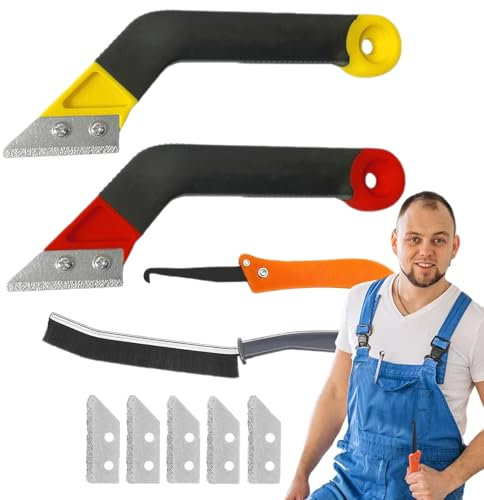 Malven-Rechen, Mörtel-Entferner-Pinzette, 10-fach Mörtel-Entferner-Werkzeug | Verfugungszubehör, Ersatzschneider 5 Packungen, Rasch