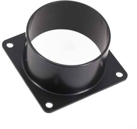 Conector de brida de pared, para tubería de ventilación, conexión de conducto de aire de 75 a 120 mm, resistencia de alta resistencia, salida de entrada de aire interior suave (75 mm)