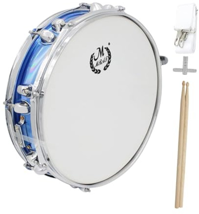 LOVIVER Instrument de Percussion à Caisse Claire de 14 Pouces, Caisse Claire de Fanfare Scolaire pour Instrument de Fête Anniversaire