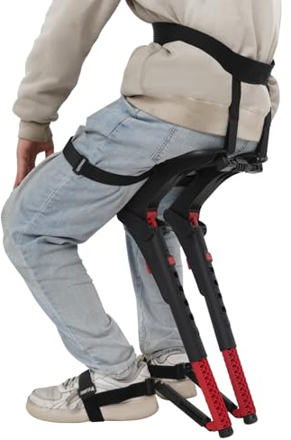 ROMYIX Chair Wearable Exoskeleton 150kg Load-Bearing Portable Chair Adjustable Height & Angle Invisible Seat for Standing Work, Fishing, Hiking & Outdoor Events