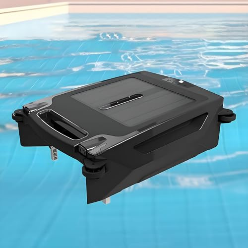 Limpiador de piscinas robótico inalámbrico con energía solar con 3 modos de limpieza, carga dual, 180 minutos de tiempo de funcionamiento para piscinas sobre el suelo