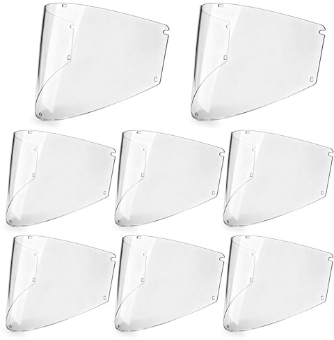 Joworthy 8 Pcs Face Shield Replacement Window Compatible with Jackson Safety Premium Face Shield Mask, Protective Lens for Grinding and Welding, Durable and Scratch-Resistant, Clear Tint, Uncoated