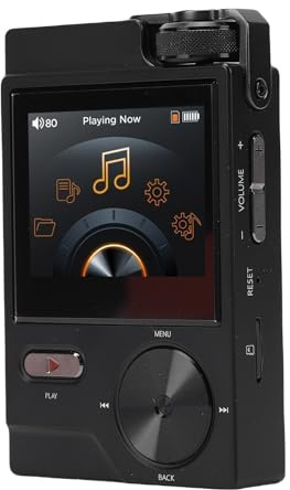 Jectse 64 GB HiFi-MP3-Player, Verlustfreie DSD/FLAC-Wiedergabe, Hochauflösender Digitaler Audio-Player, Tragbarer Musik-Player mit 35 Stunden Spielzeit, Unterstützt Bis zu 256 GB