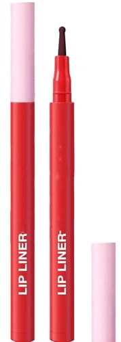 Lip Liner Stain - Pink Matte Lip Liner Stain Pencil - Long-Lasting Lip Liner with Soft Precision Tip - Easy to Apply, Smudge-Proof & Transfer-Resistant - Enhances Natural Lip Shape #8 ROSEWOOD