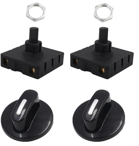 Interruptor giratorio de 4 posiciones con regulador de velocidad para aparatos eléctricos, 120 V/250 V, conexión de cable fácil (tipo A)