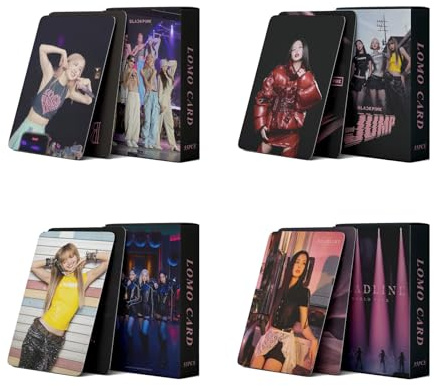 Black Pink Fotokarten Set (220 Stück) - Korean Pop BP Fanartikel Sammelkarten HD Fotokarte, Idol Merch Geschenk für Mädchen