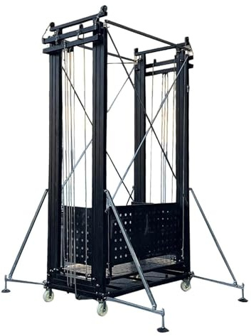 Impalcatura Elettrica For Carichi Pesanti, Con Telecomando, Stabilizzatori E Parapetti, Capacità Di Carico Massima 500 Kg (1102 Libbre), Disponibile In 2 M-10 M (6,6-32,8 Piedi)(10M/32.8FT)
