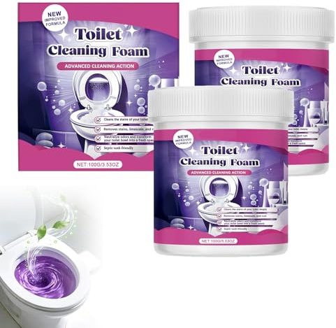 2PCS Toilet Cleaner, 2026 New Toilet Limescale Remover, Toilet Cleaning Foaming Powder, Touch Free Foam Toilet Cleaner, Foam Toilets Powder, Toilets Cleaning Powder, Toilet Bowl Cleaner (100g*2)